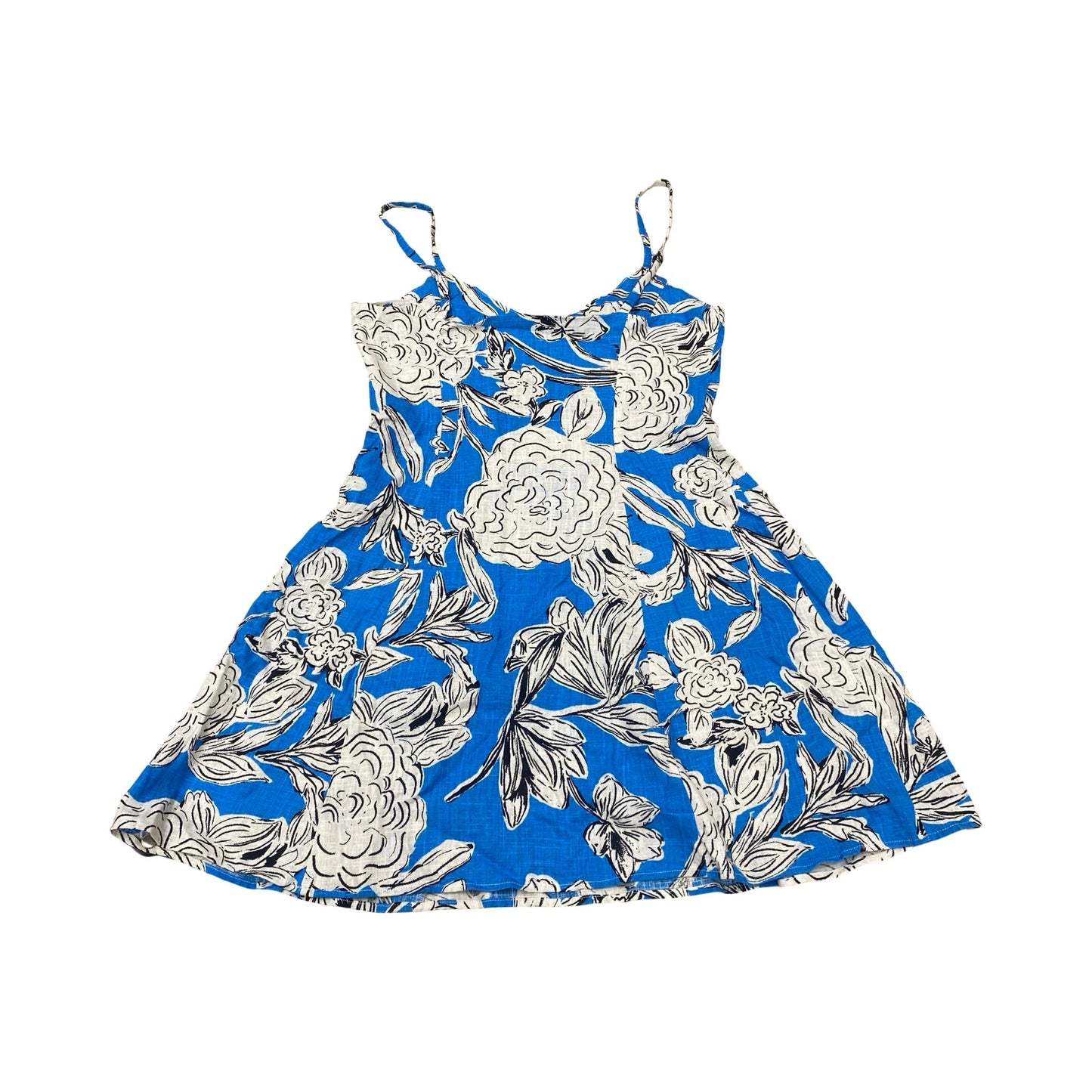 Dress Casual Short By Zara In Blue & White, Size:M
