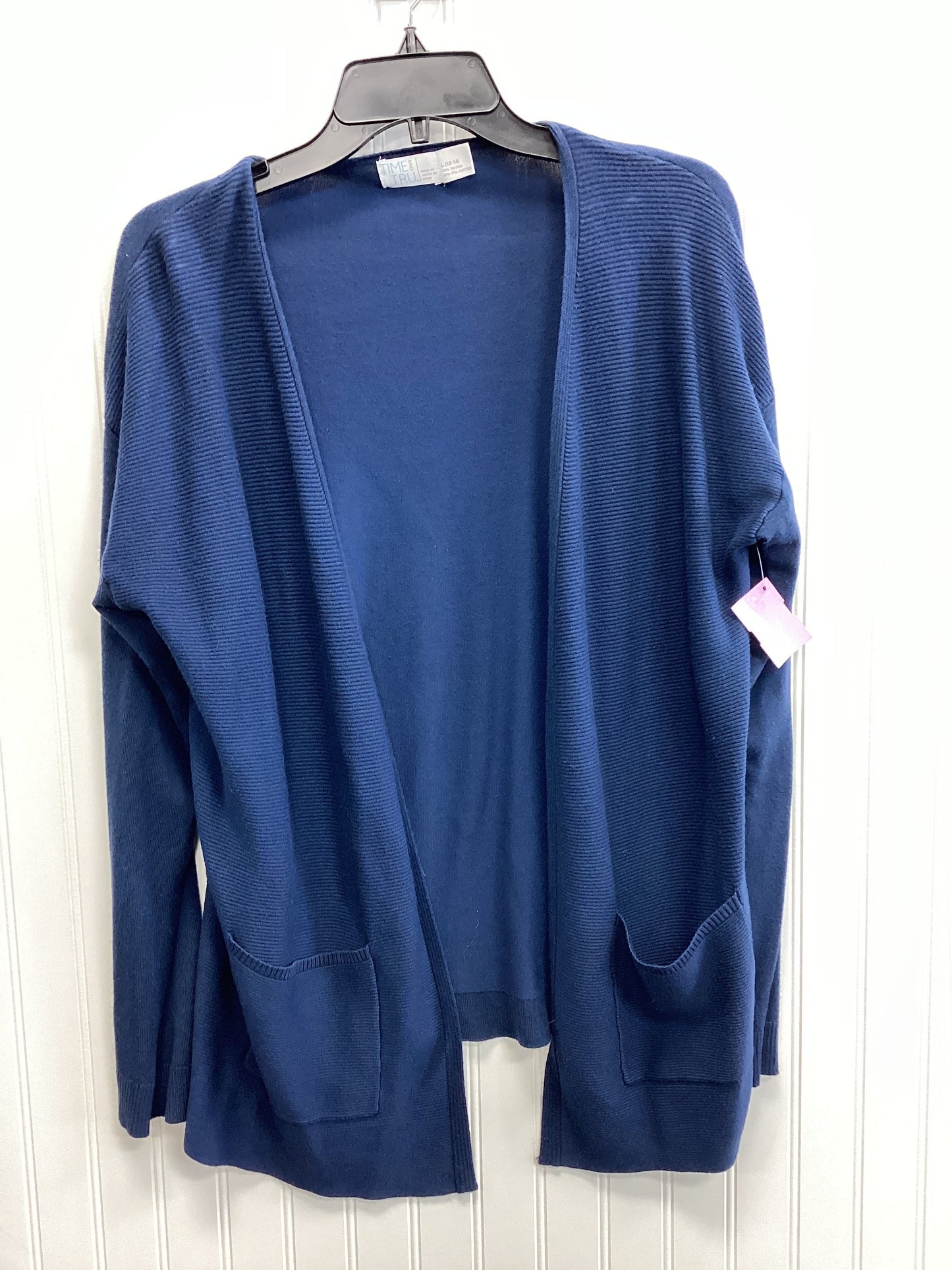 Top Ls By Time And Tru In Blue, Size:L