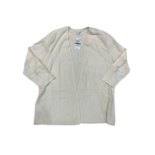 Sweater Cardigan By Charter Club In Cream, Size:Xl