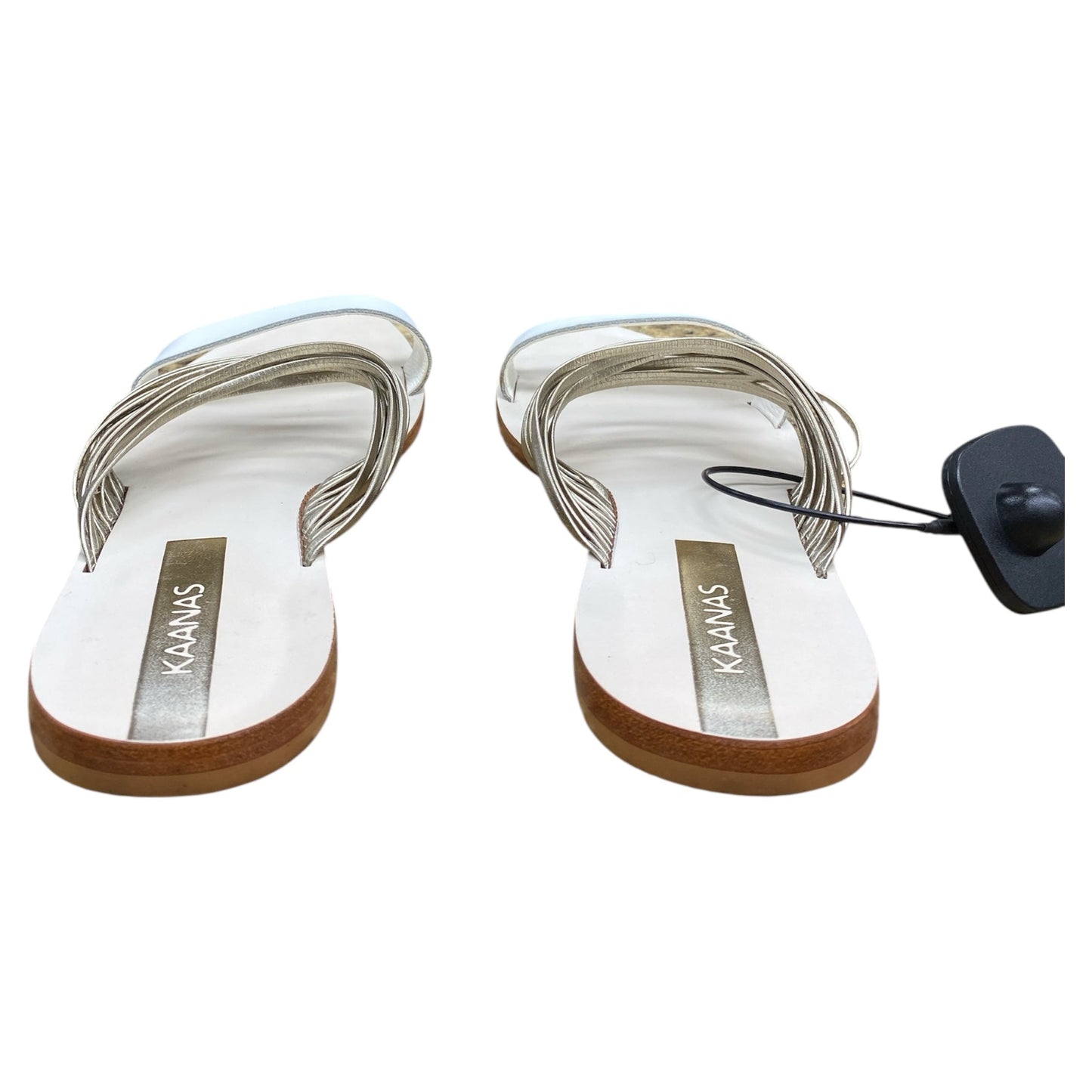Sandals Flats By Cmc In Gold & White, Size:7