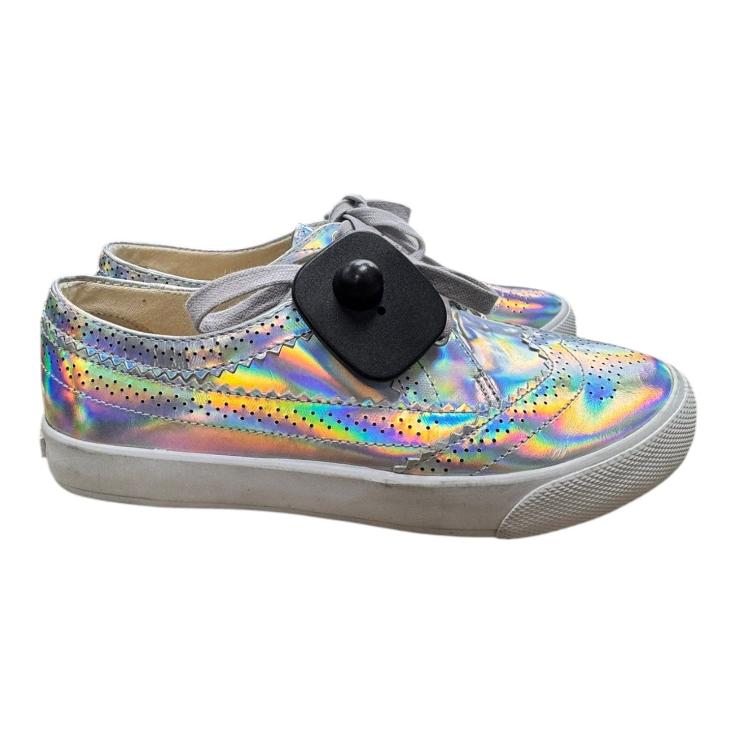 Shoes Sneakers By Banana Republic In Silver, Size:6