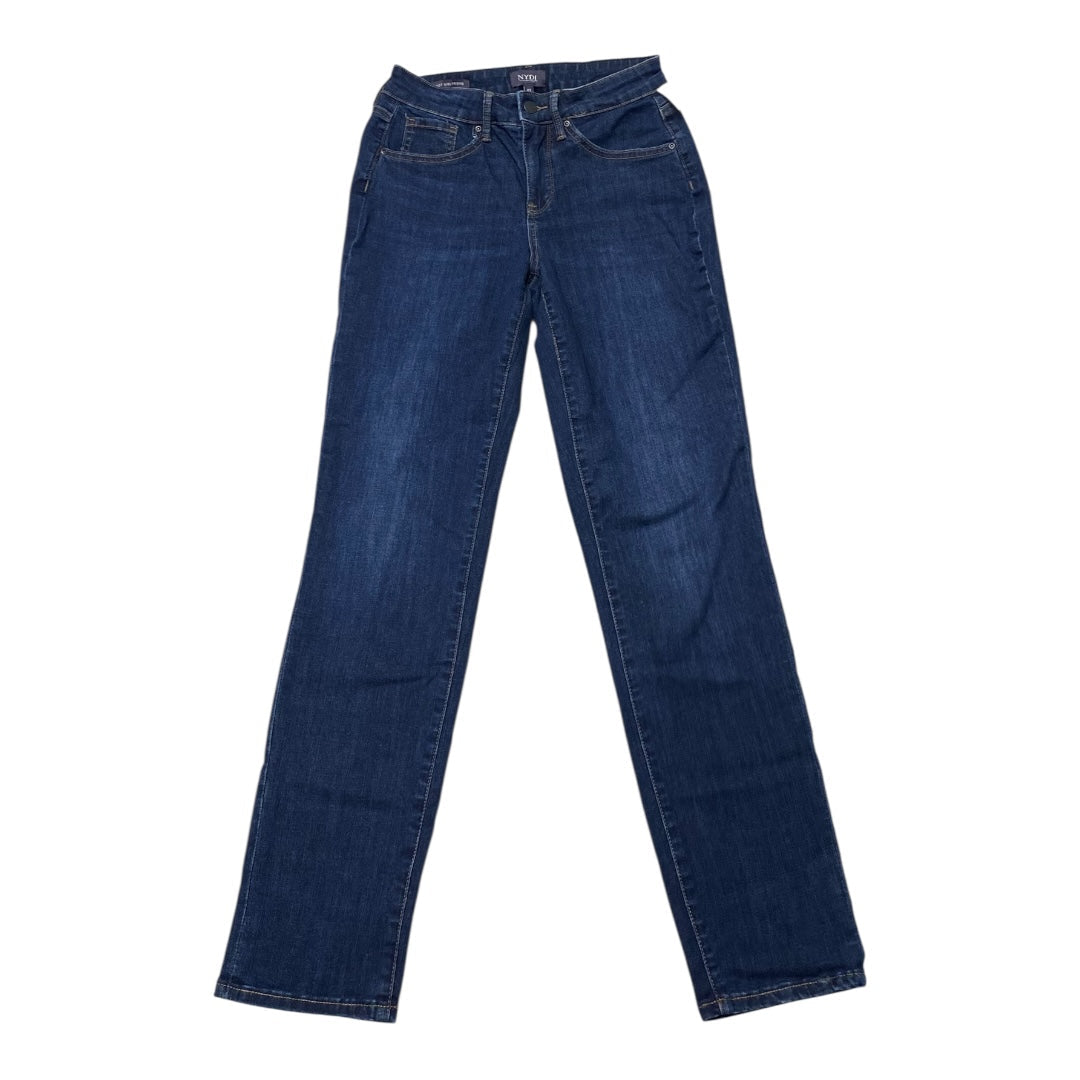 Jeans Straight By Not Your Daughters Jeans In Blue Denim, Size:0