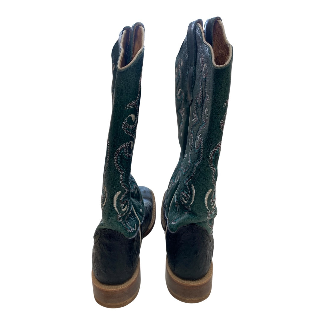 Boots Western By OUTLAW In Green, Size:7.5