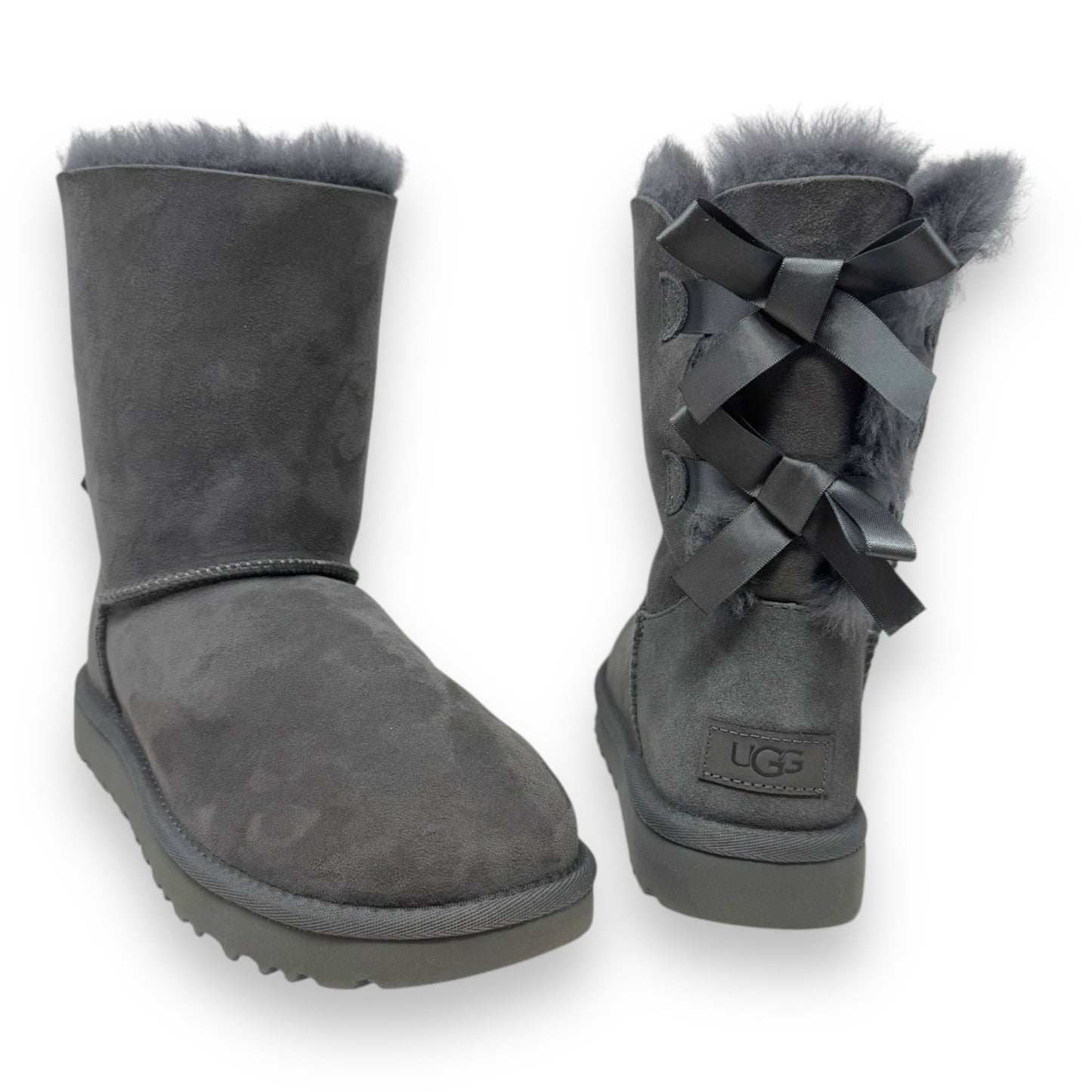 Bailey Bow Boots Designer By Ugg In Grey, Size: 8