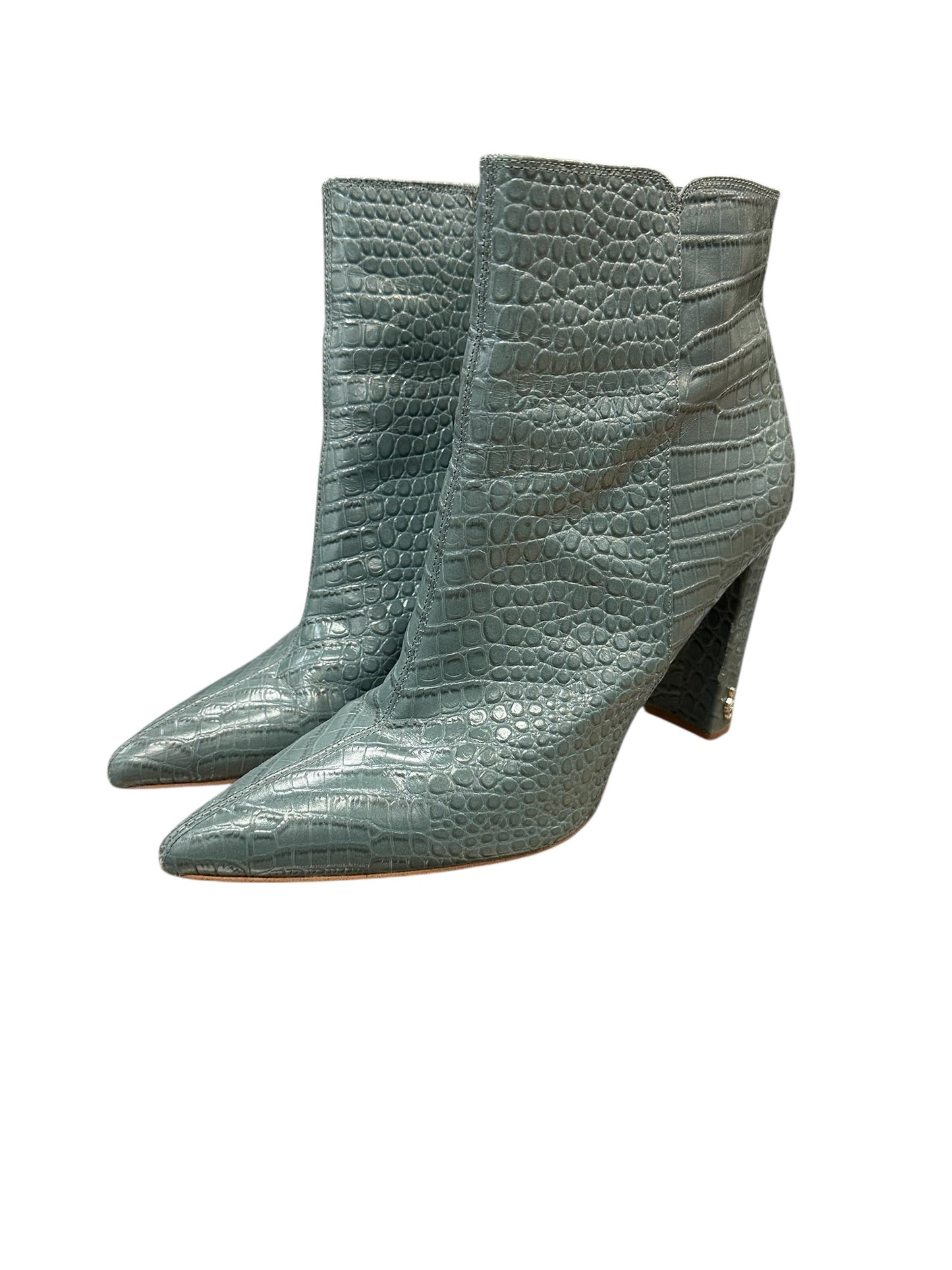 Boots Ankle Heels By Sam Edelman In Green, Size:9.5