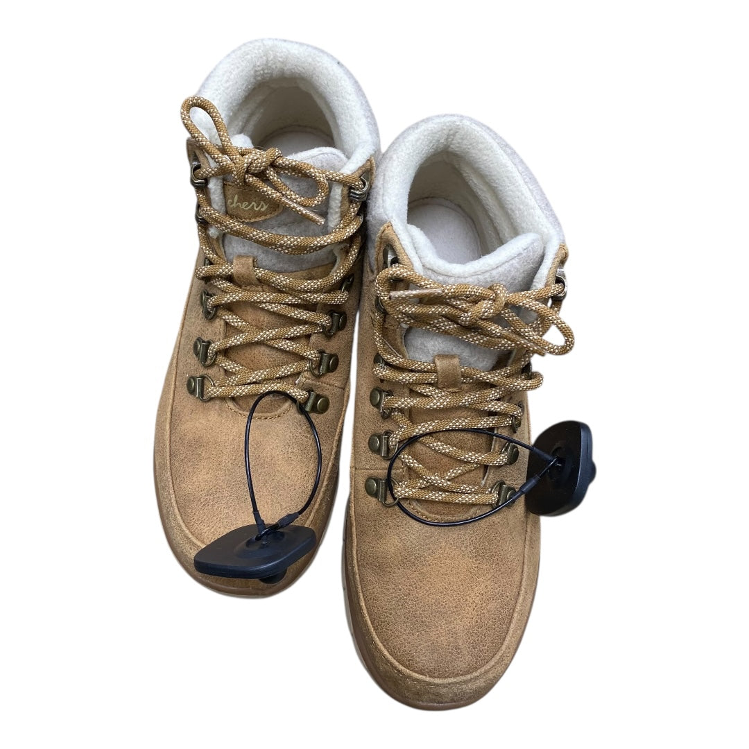 Boots Ankle Flats By Skechers In Brown, Size:8