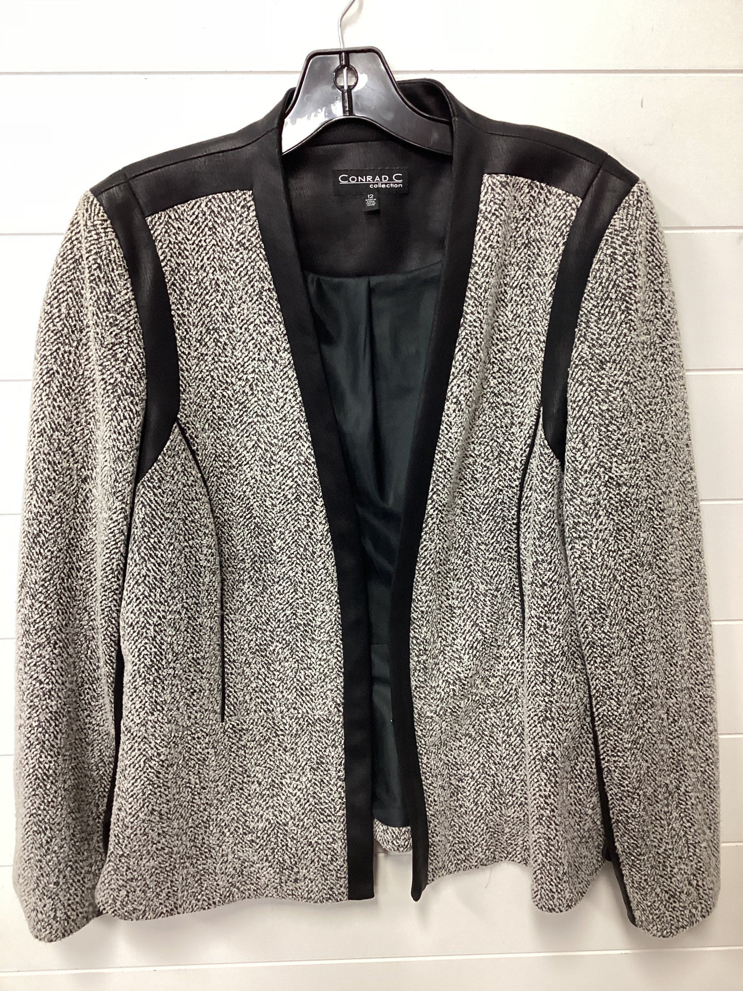 Blazer By Clothes Mentor In Black, Size:12