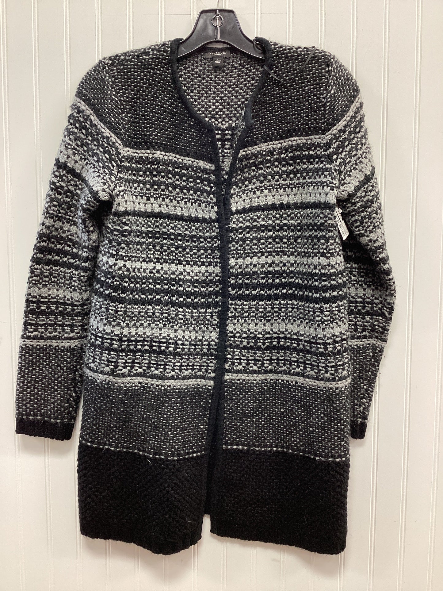 Sweater Cardigan By Ann Taylor In Black, Size:S