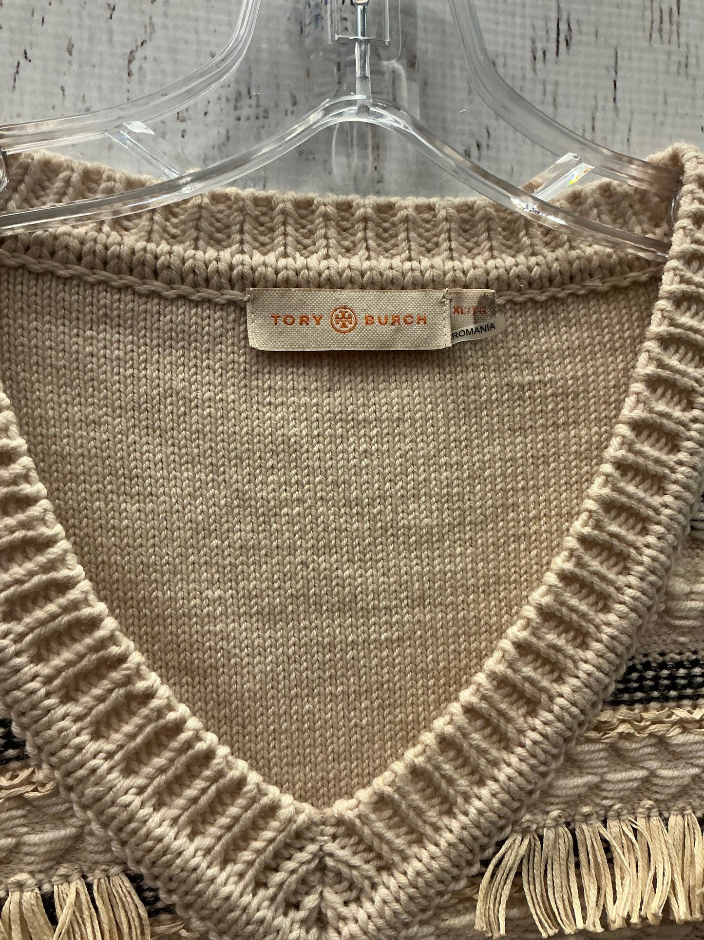 Top Sleeveless Designer By Tory Burch In Tan, Size: Xl