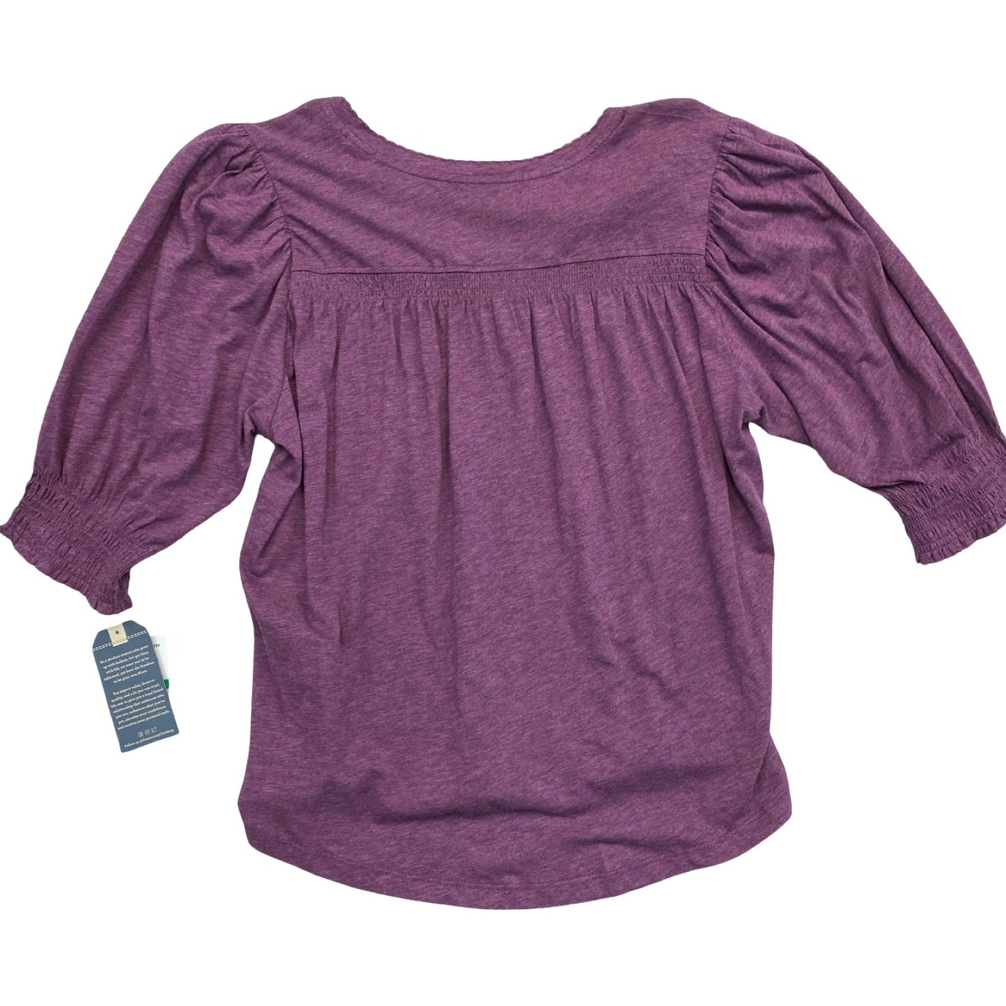 Top 3/4 Sleeve By Democracy In Purple, Size:L
