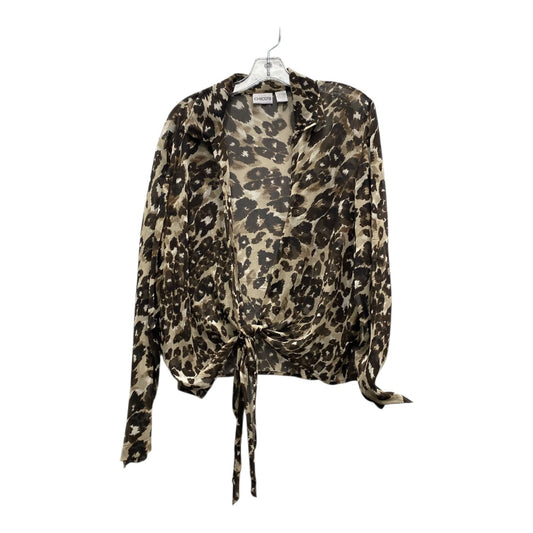 Cardigan By Chicos In Animal Print, Size:Xl