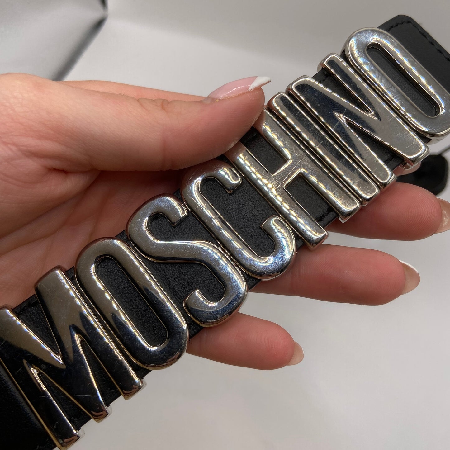 Belt Luxury Designer By Moschino, Size: Large