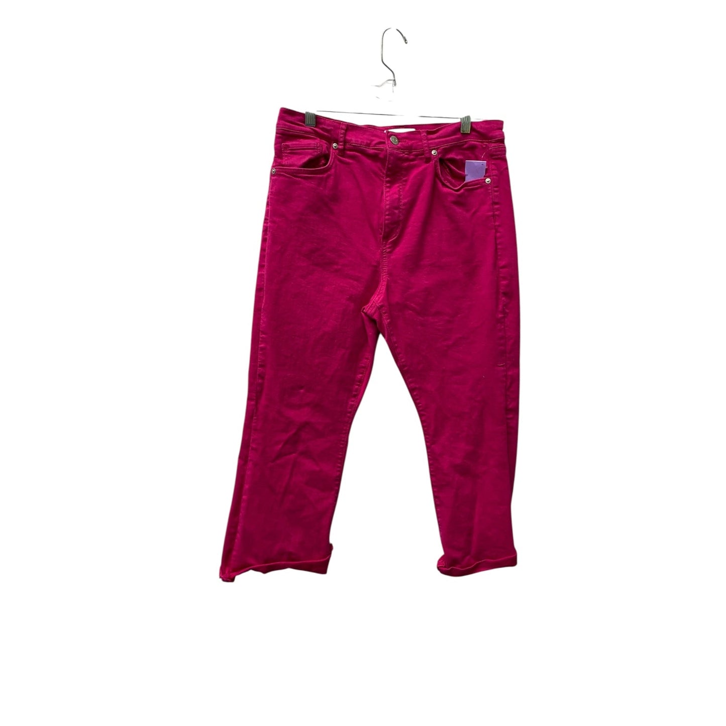 Pants Cropped By Loft In Pink, Size:12