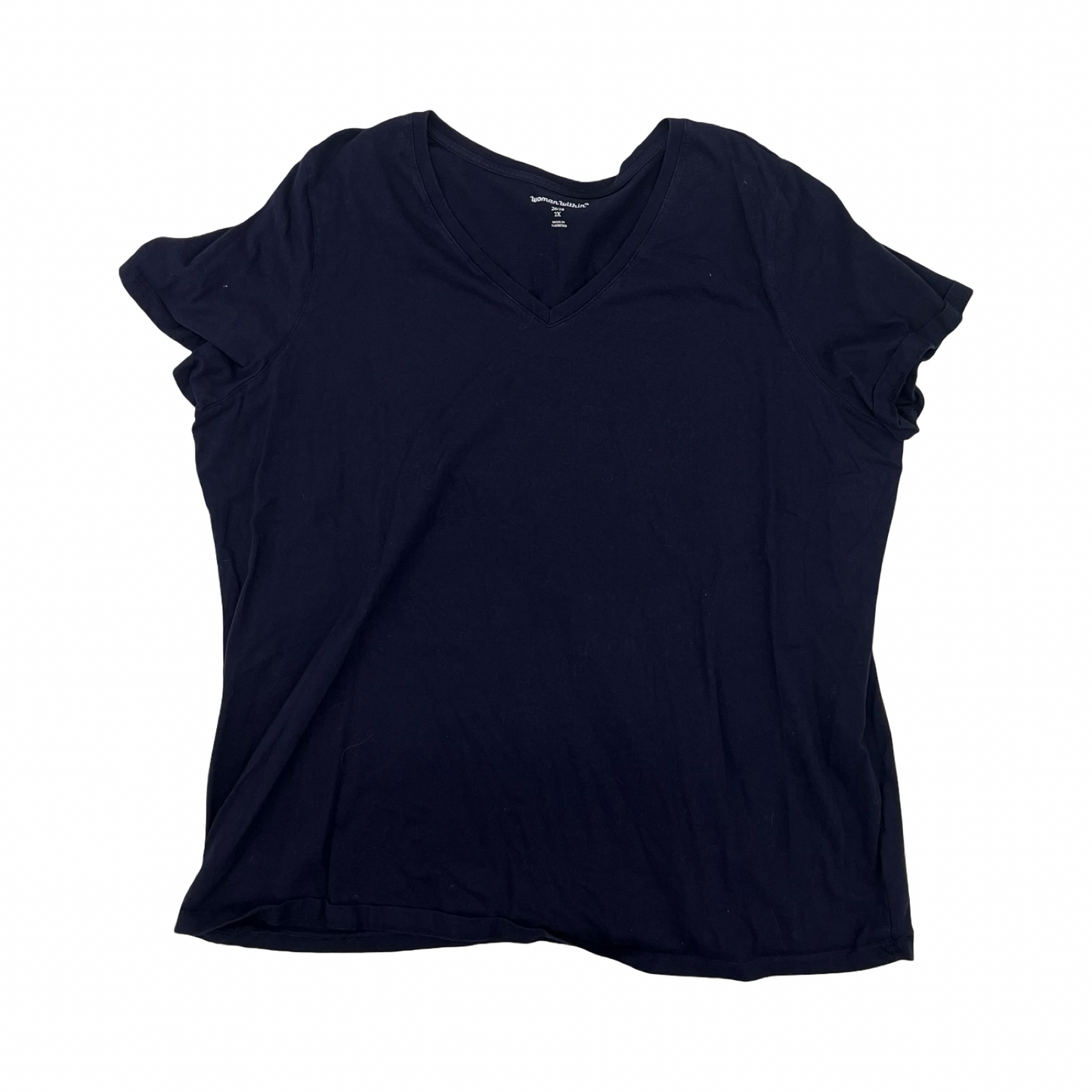 Top Ss By Woman Within In Navy, Size:2X