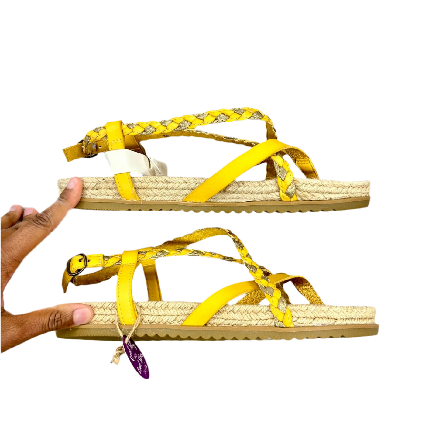 Sandals Flats By Blowfish In Yellow, Size: 10