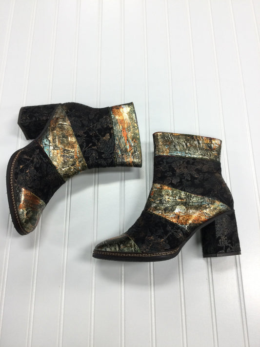 Boots Ankle Heels By Spring Step In Brown, Size:8.5