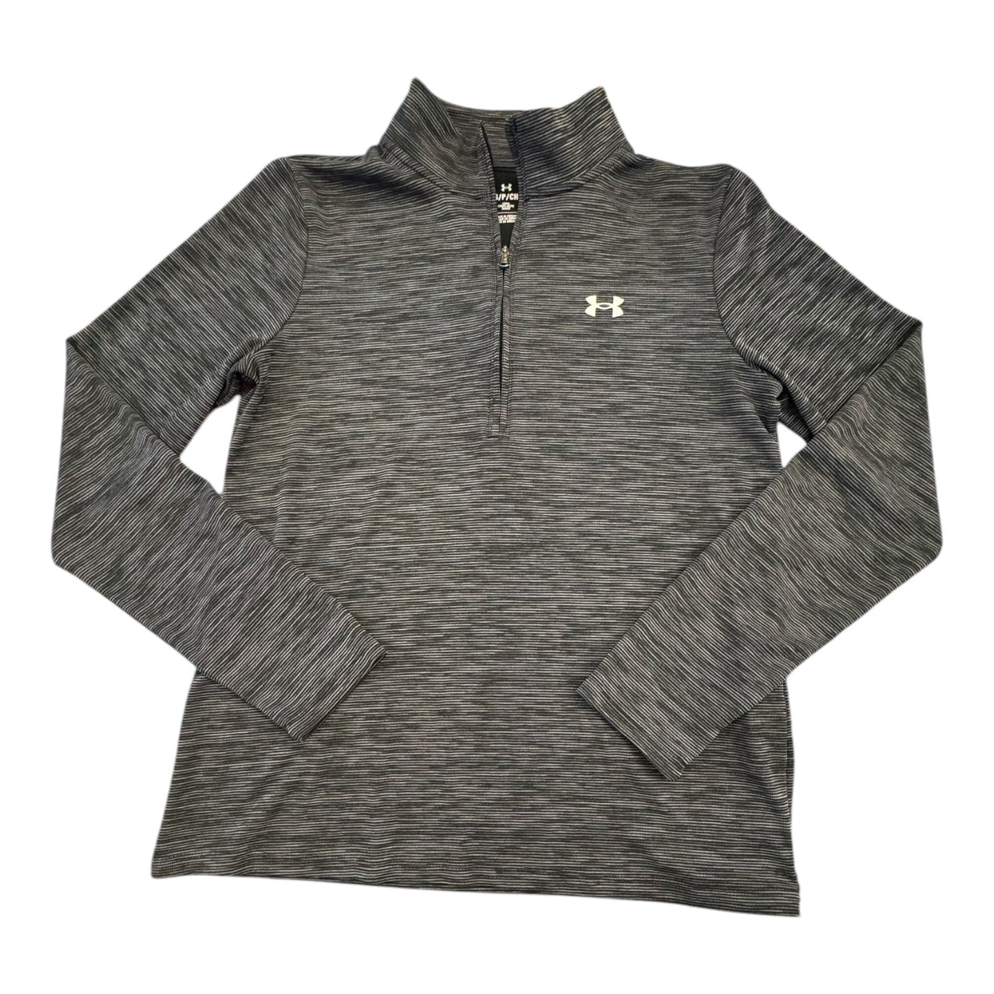 Athletic Top Ls Collar By Under Armour In Grey, Size:S