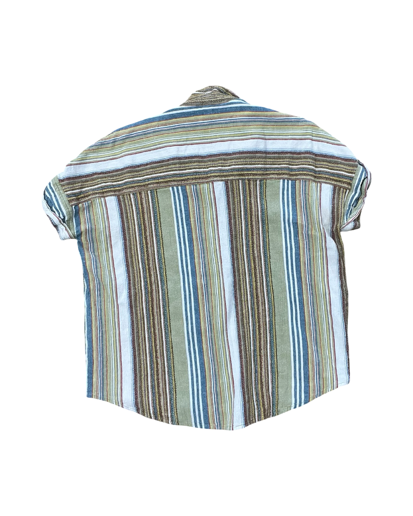 Blouse Ss By En Creme In Blue & Green, Size:S