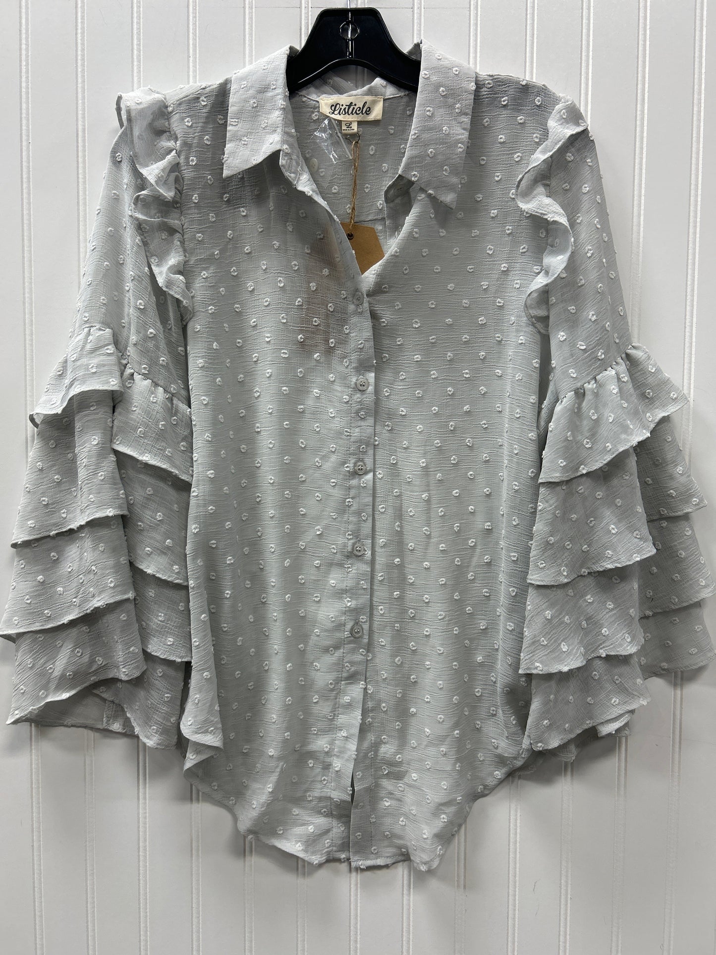 Top Ls By Listicle In Grey, Size:L NWT