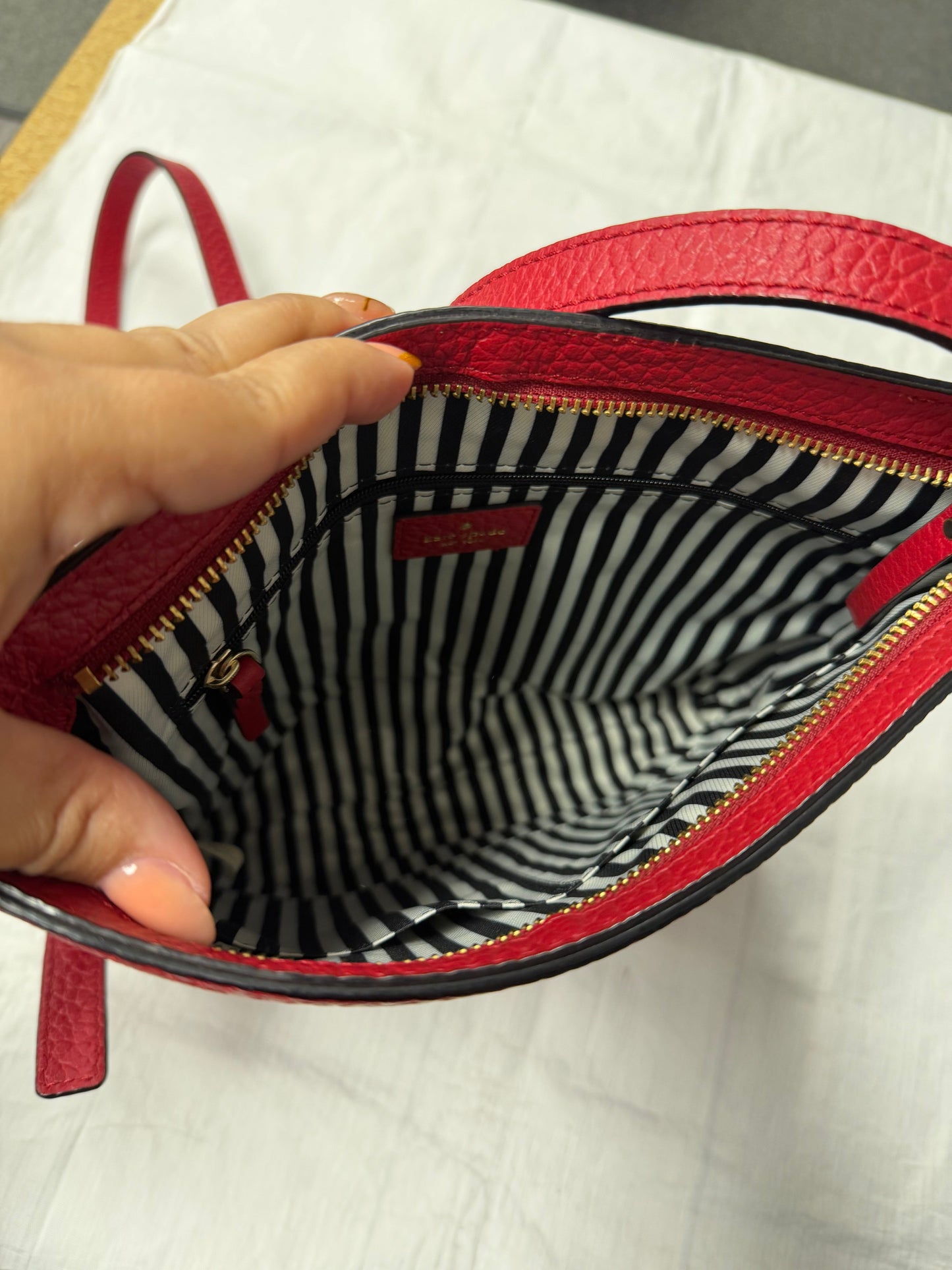 Crossbody Designer By Kate Spade In Red, Size:Medium