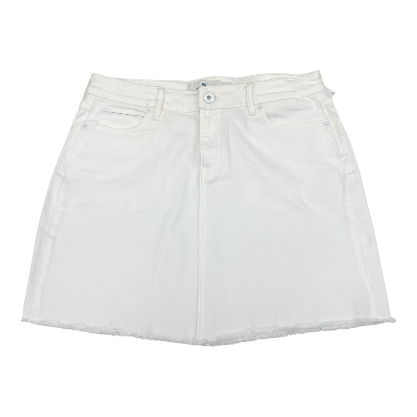 Skirt Mini & Short By Vineyard Vines In White Denim, Size:8
