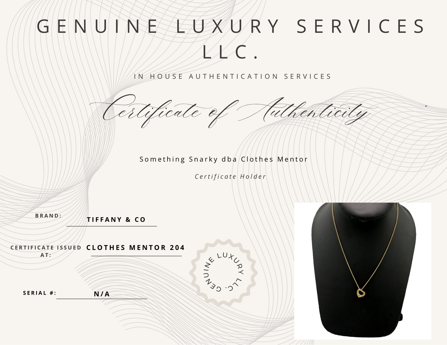 Tiffany & Company Elsa Perfetti Open Heart w/ Diamonds Luxury Designer Necklace