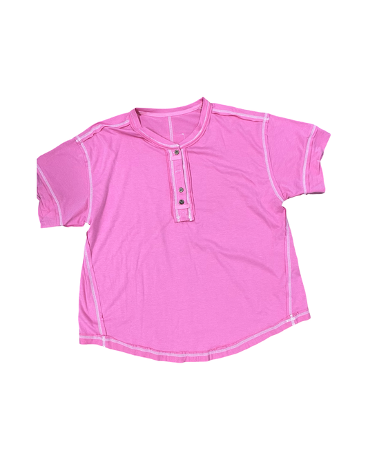 Top Ss By Clothes Mentor In Pink, Size:M