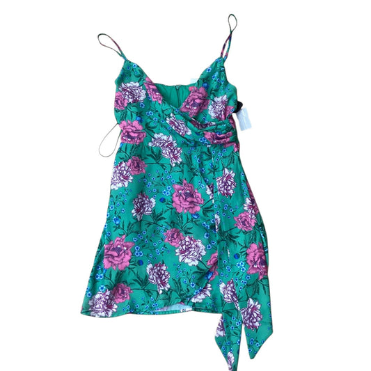 Dress Casual Short By Flying Tomato In Green & Pink, Size:L