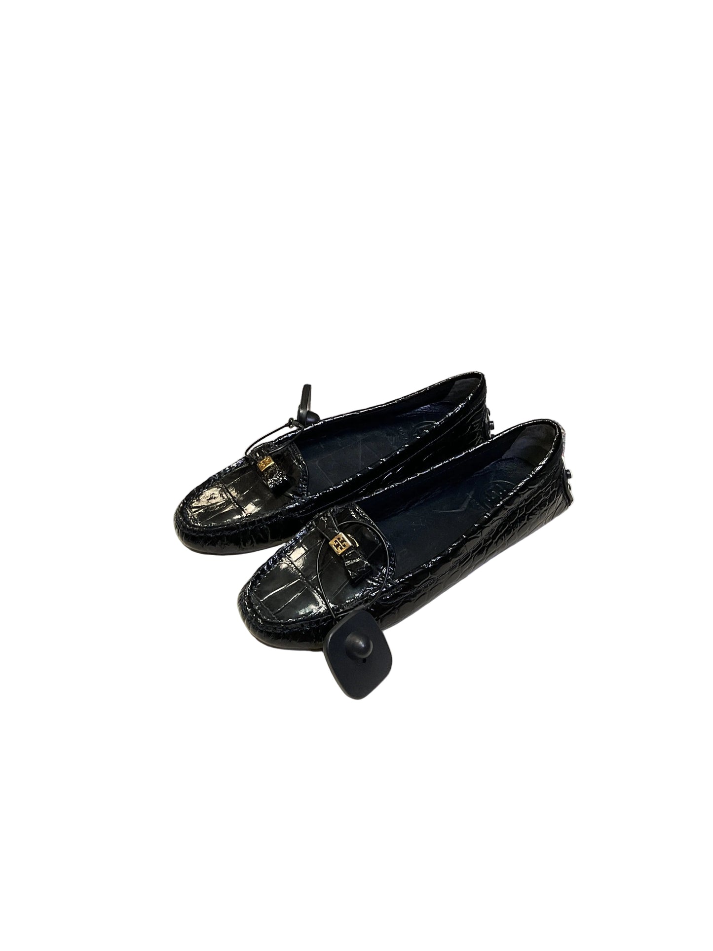 Shoes Designer By Tory Burch In Black & Gold, Size:7