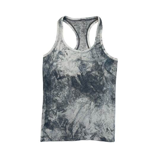 Athletic Tank Top By Lululemon In Grey & White, Size:M