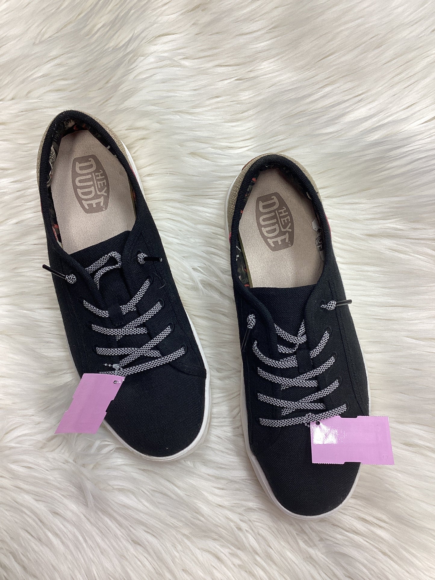 Shoes Flats By Hey Dude In Black, Size:11