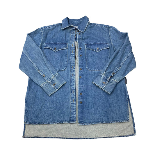 Jacket Denim By Banana Republic In Blue Denim, Size:S