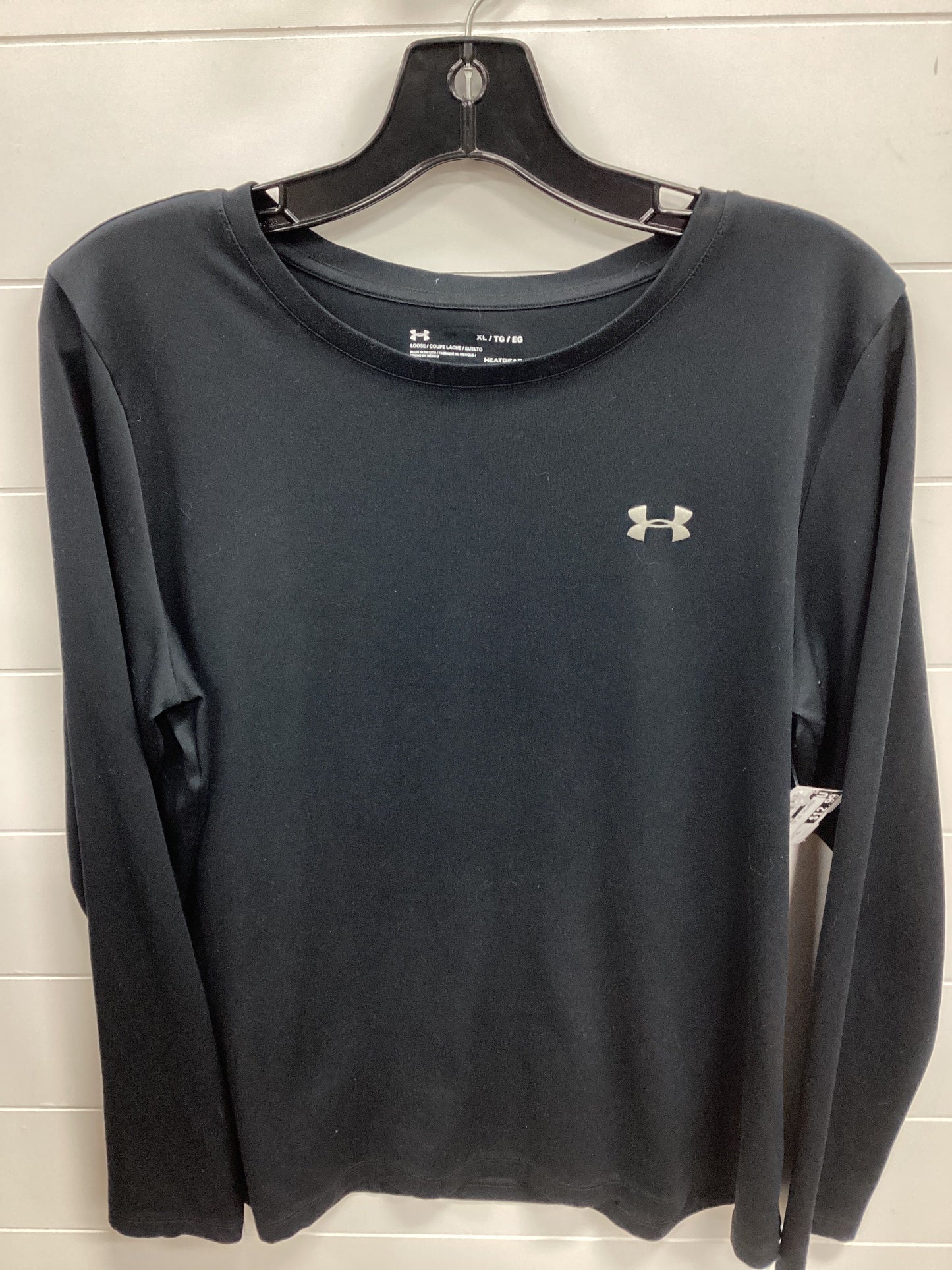 Athletic Top Ls Crewneck By Under Armour In Black, Size:Xl