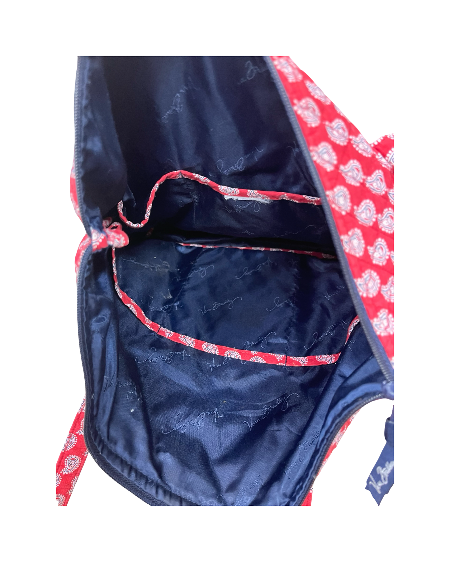 Handbag By Vera Bradley In Blue & Red, Size:Medium