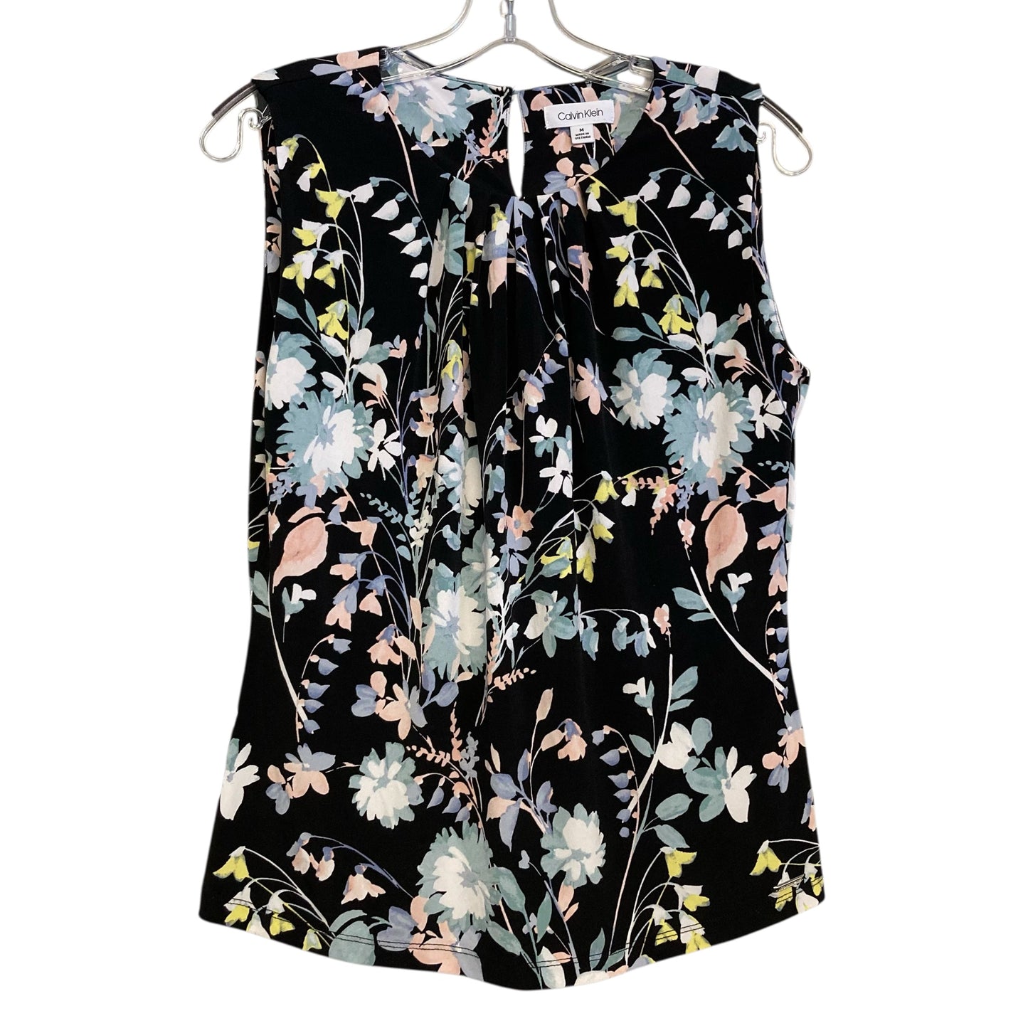 Top Sleeveless By Calvin Klein In Floral Print, Size:M