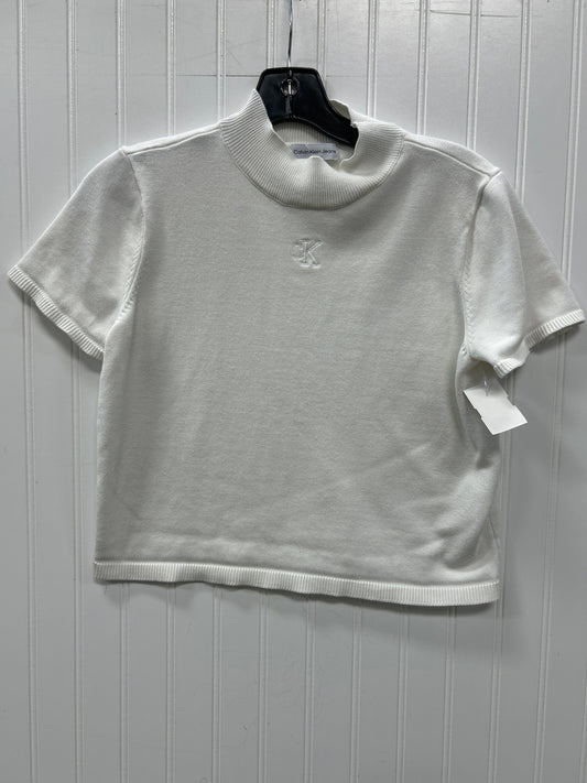 Top Ss By Calvin Klein In White, Size:M
