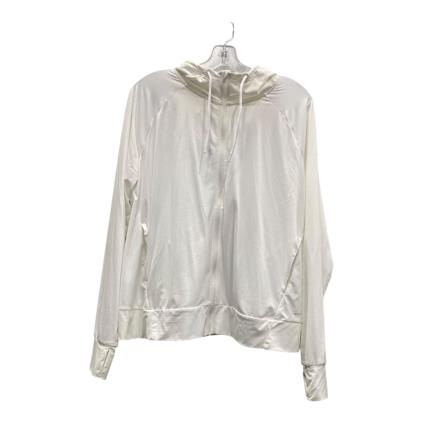 Athletic Jacket By Mondetta In White, Size:L