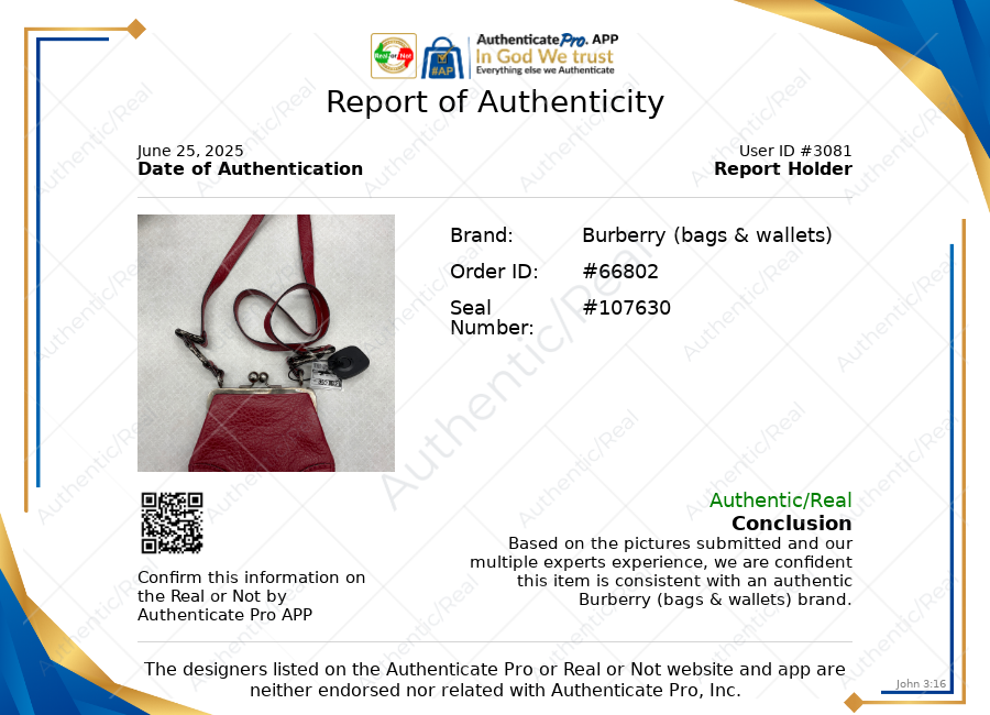 Kiss-Lock Leather Crossbody By Burberry, Size: Small