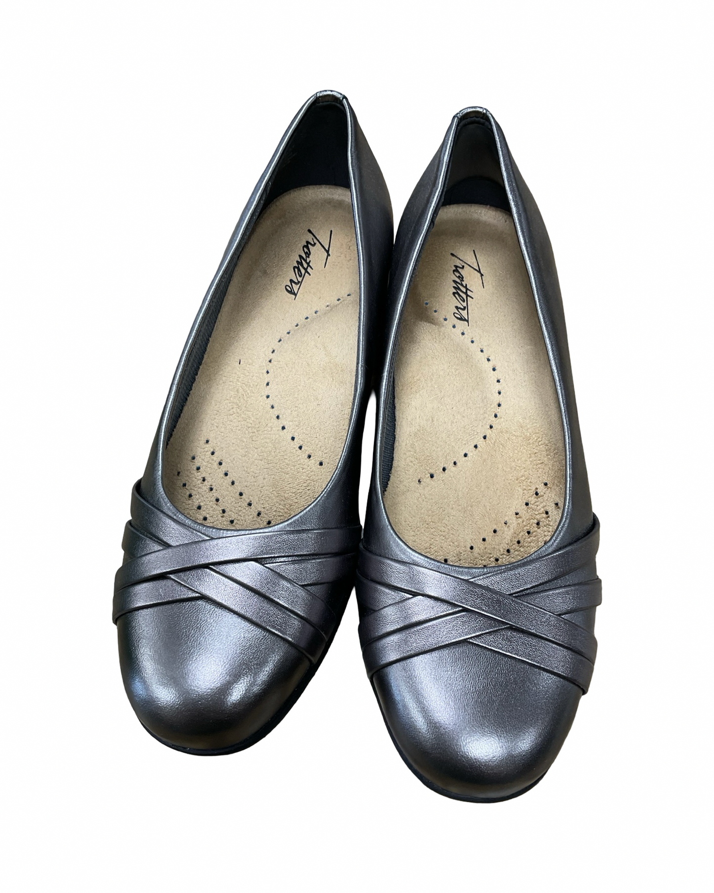 Shoes Flats By Clothes Mentor In Grey, Size:8