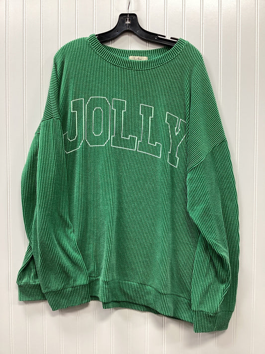 Top Ls By Tres Bien In Green, Size:2X