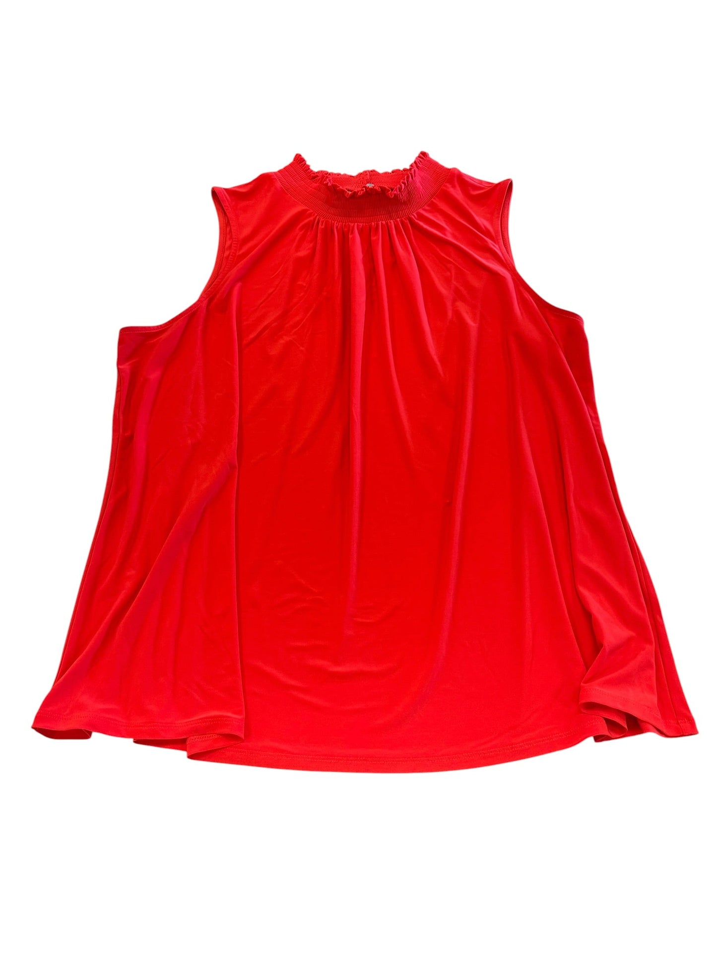 Tunic Sleeveless By Cato In Red, Size:3X