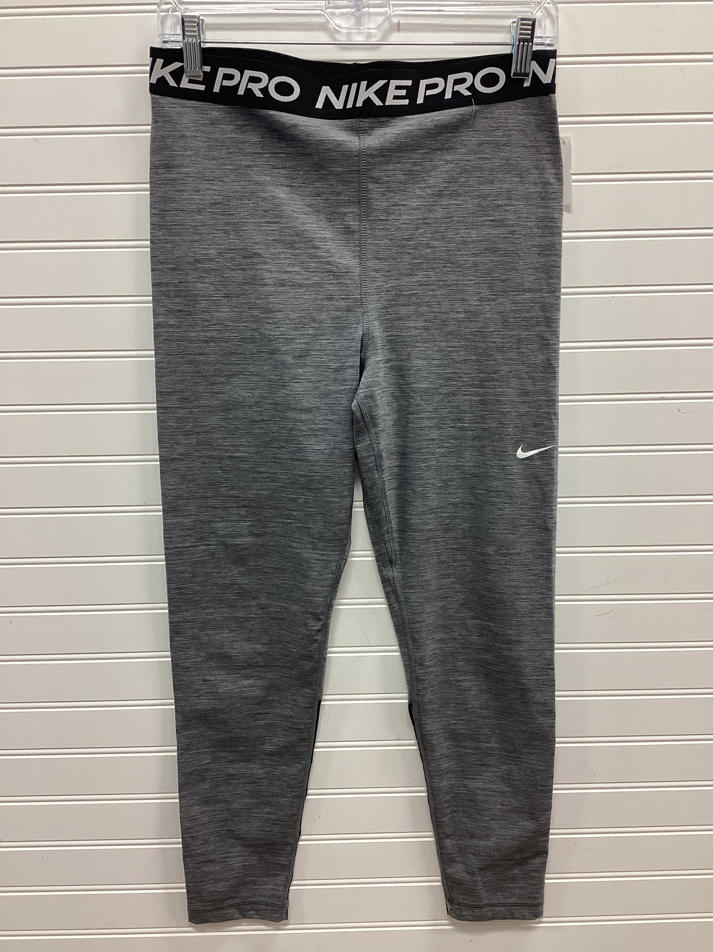 Athletic Leggings By Nike In Grey, Size:L