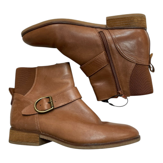 Boots Ankle Heels By Aldo In Brown, Size:9