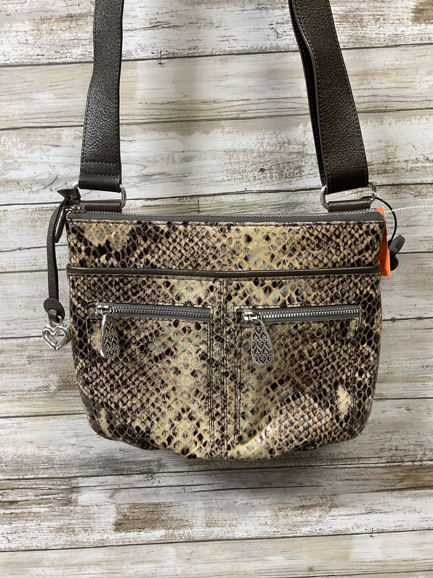 Handbag By Brighton In Snakeskin Print, Size:Medium