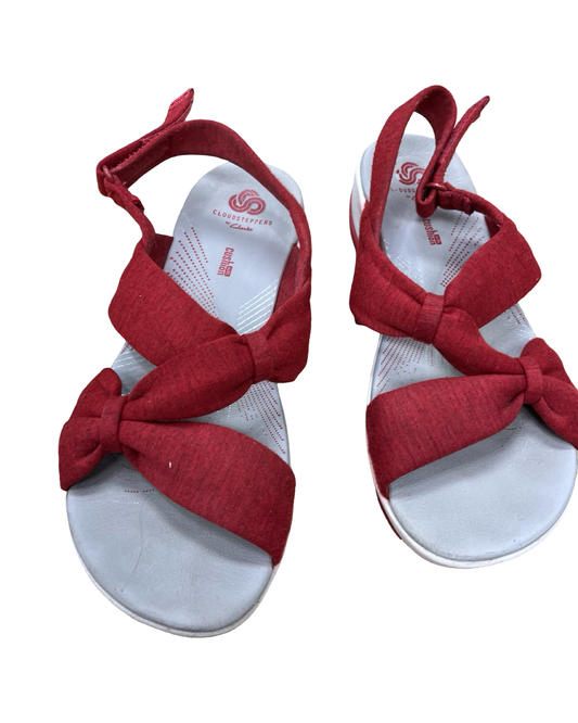 Sandals Flats By Clarks In Red, Size:7