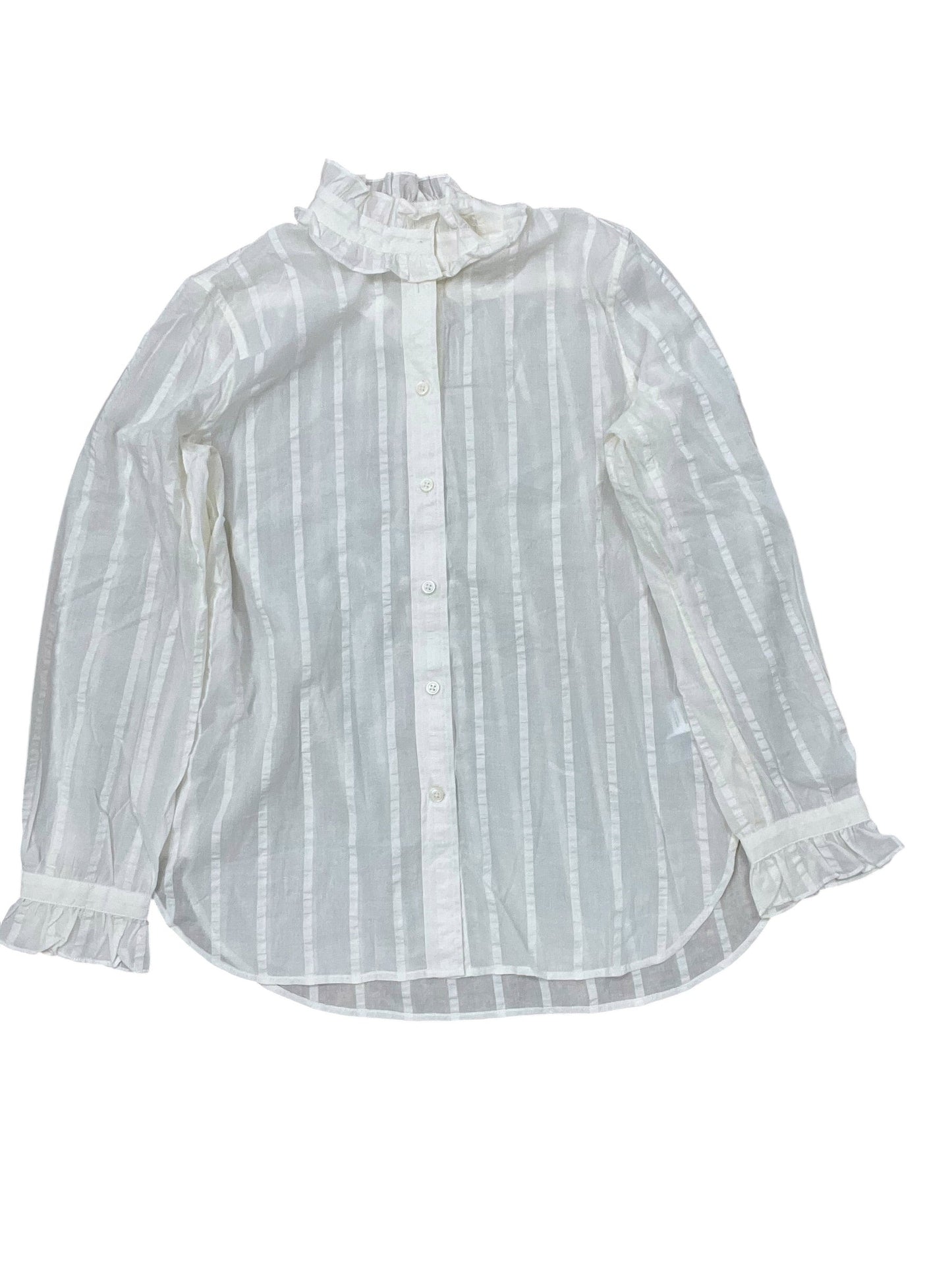 Blouse Ls By J. Crew In Ivory, Size:M