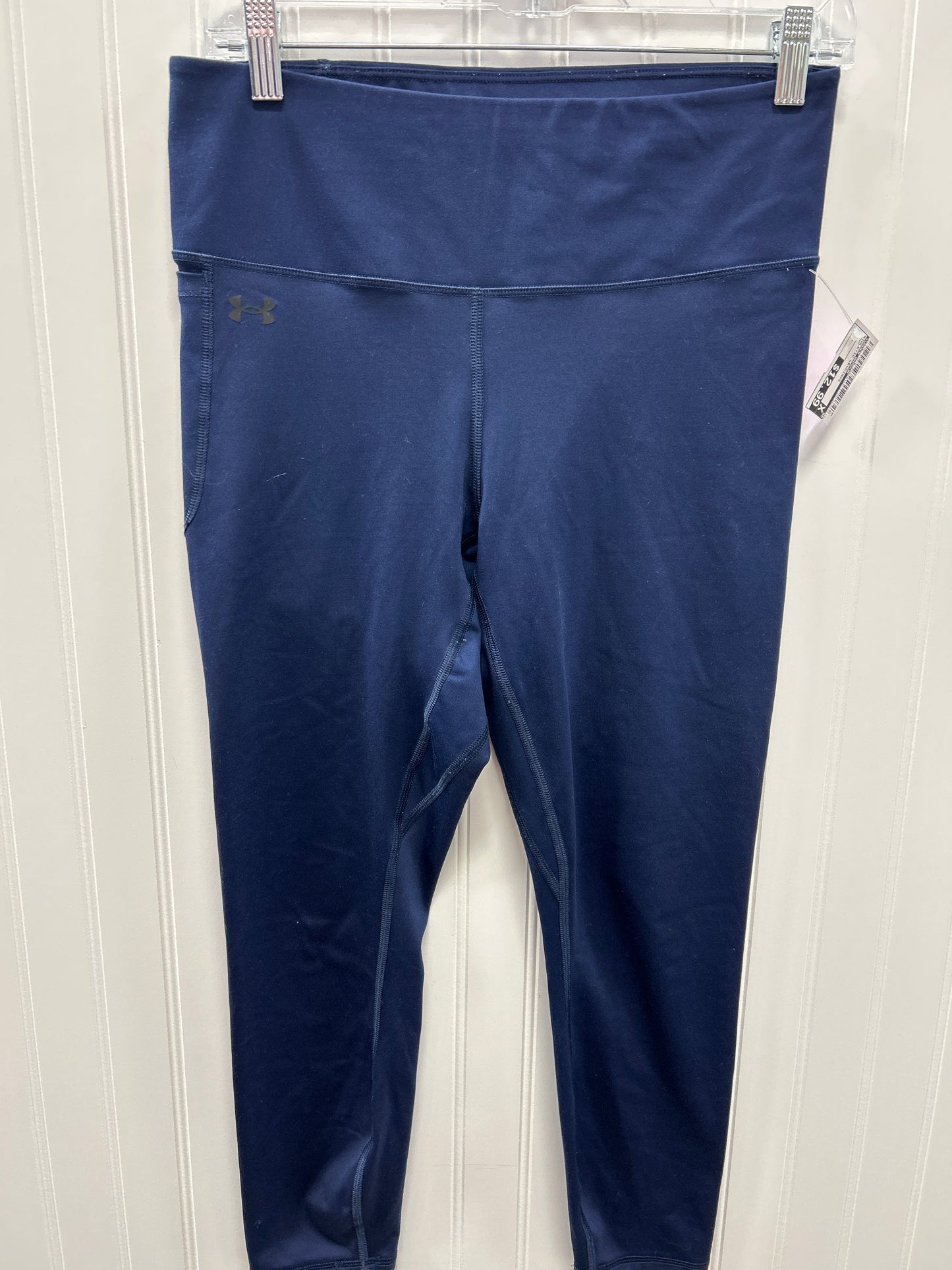 Athletic Leggings By Under Armour In Navy, Size:L