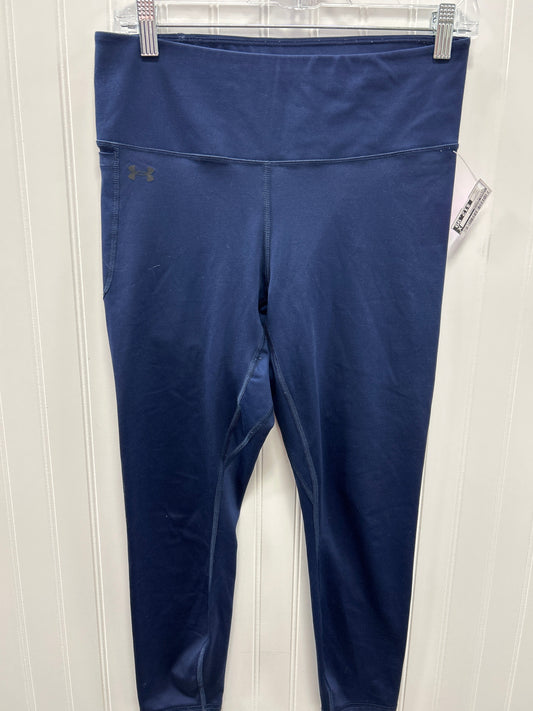 Athletic Leggings By Under Armour In Navy, Size:L