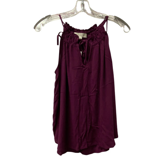 Top Sleeveless By Loft In Purple, Size:Xxs