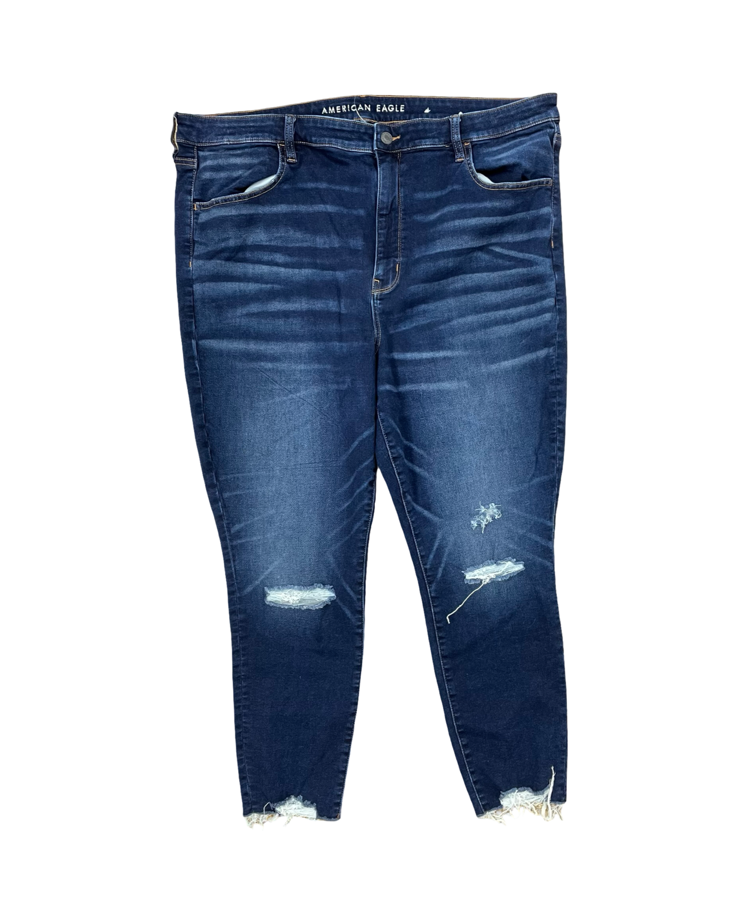 Jeans Jeggings By American Eagle In Blue Denim, Size:24